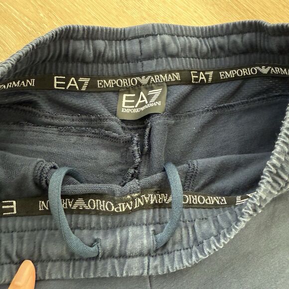 Emporio Armani EA7 Jogger Sz Small Blue Green Drawstring Sweatpants Men Unisex - Picture 4 of 13